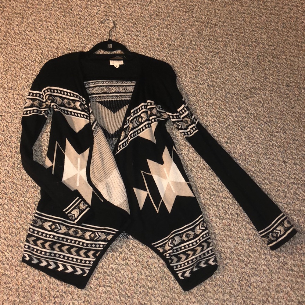 Aztec print cardigan